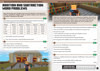 Бумажная книга «Minecraft Maths Ages 9-10: Official Workbook» - фото №5 - миниатюра