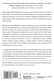Бумажная книга «My Life In The Irish Brigade. The Civil War Memoirs Of Private William McCarter, 116th Pennsylvania Infantry», авторов Кевин О'Брайен, Уильям МакКартер - фото №2 - миниатюра