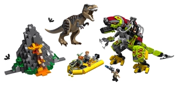  «Конструктор LEGO Jurassic World Бій тиранозавра і робота-динозавра (75938)», бренду LEGO - фото №4 - мініатюра