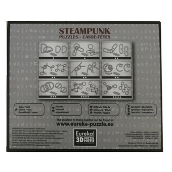  «Набор головоломок Eureka 3D Puzzle 9 Steampunk Puzzles Gray set (473207)», бренда Eureka 3D Puzzle - фото №4 - миниатюра