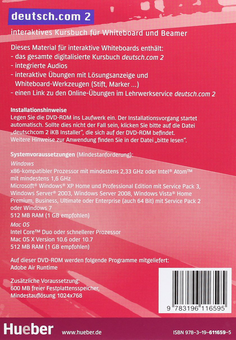 Паперова книга «deutsch.com: Interaktives Kursbuch 2 fur Whiteboard und Beamer - DVD-Rom», авторів Сара Вісенте, Ліна Піліпайтіте, Кармен Крісташ, Ерна Шакалі - фото №2 - мініатюра