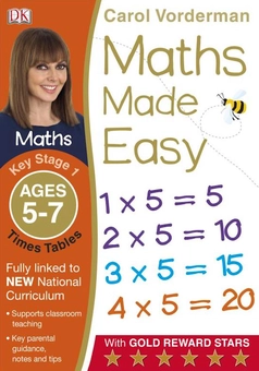 Бумажная книга «Maths Made Easy Times Tables Ages 5-7 Key Stage 1», автор Кэрол Вордерман - фото №1 - миниатюра