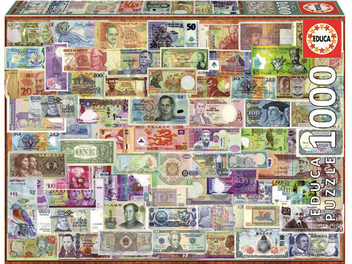  «Пазл Educa Банкноты 1000 элементов (EDU-17659)», бренда Educa - фото №1 - миниатюра