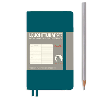 «Карманный еженедельник с заметками Leuchtturm1917 2020 Тихоокеанский зеленый (359965)», бренда Leuchtturm1917 - фото №2 - миниатюра