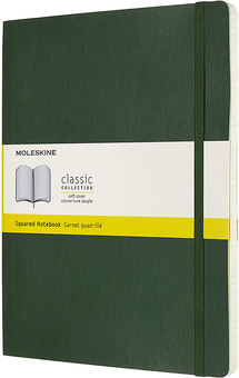  «Блокнот Moleskine Classic Extra Large Клетка Миртовый Зеленый (QP622K15)», бренда Moleskine - фото №1 - миниатюра
