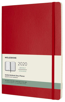  «Еженедельник Moleskine на 2020 год Красный (DSF212WN4Y20)», бренда Moleskine - фото №1 - миниатюра