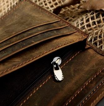 «Портмоне шкіряне коричневе Tiding Bag (8030R)», бренду Tiding Bag - фото №6 - мініатюра