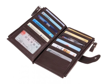 «Портмоне шкіряне коричневе Tiding Bag (8057C)», бренду Tiding Bag - фото №7 - мініатюра