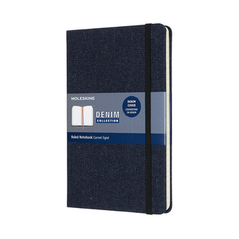  «Записная книга Moleskine Denim в линию берлинская лазурь (LCDNB1QP060)», бренда Moleskine - фото №2 - миниатюра