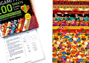 Паперова книга «Origami Paper 200 sheets Kimono Patterns 15 cm» - фото №3 - мініатюра