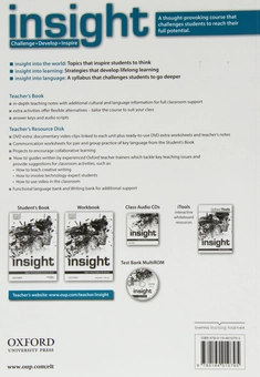 Паперова книга «Insight: Upper Intermediate Teacher's Book Teacher's Resource MultiROM Pack», автор Джейн Вайлдман - фото №2 - мініатюра
