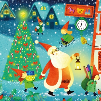Бумажная книга «Usborne Book and 3 Jigsaws: Santa», автор Сэм Тэплин - фото №3 - миниатюра