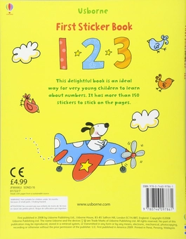 Паперова книга «First Sticker Book 123», автор Сем Теплін - фото №2 - мініатюра