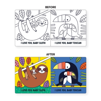 Бумажная книга «I Love You, Baby Color Magic Bath Book» - фото №7 - миниатюра