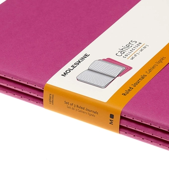  «Набор тетрадей Moleskine Cahier в линию Кинетический розовый 3 шт (CH021D17)», бренда Moleskine - фото №5 - миниатюра