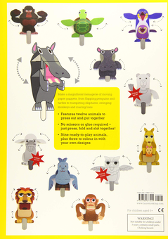 Бумажная книга «Make and Move: Animals. 12 Paper Puppets to Press Out and Play», автор Сато Хисао - фото №2 - миниатюра