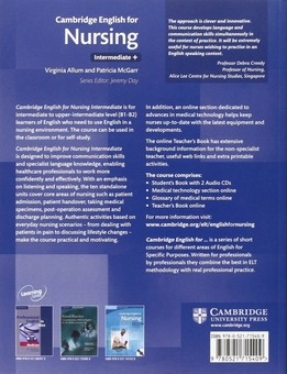 Паперова книга «Cambridge English for Nursing Intermediate Plus Student's Book (+CD)», автор Вирджиния Аллум - фото №2 - мініатюра