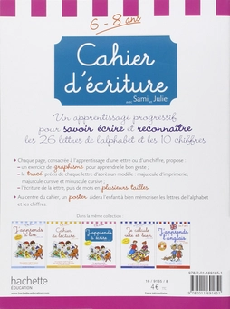 Паперова книга «Cahier d'écriture Sami et Julie 6-8 ans», автор Adeline Cecconello - фото №2 - мініатюра