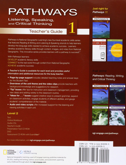 Паперова книга «Pathways 1: Listening, Speaking, and Critical Thinking. Teacher's Guide», автор Ребекка Тарвер Чейз - фото №2 - мініатюра