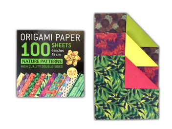 Бумажная книга «Origami Paper. 100 sheets. Nature Patterns. 15 cm» - фото №3 - миниатюра