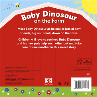 Паперова книга «Baby Dinosaur on the Farm», автор Андреа Міллс - фото №2 - мініатюра