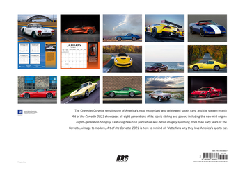 Бумажная книга «Art of the Corvette 2021. 16-Month Calendar. September 2020 through December 2021» - фото №2 - миниатюра