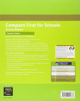 Бумажная книга «Compact First for Schools Teacher's Book», автор Барбара Томас - фото №2 - миниатюра