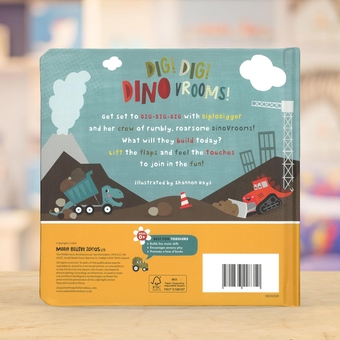 Бумажная книга «Dig! Dig! DinoVrooms!», автор Рози Грининг - фото №2 - миниатюра