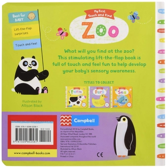 Бумажная книга «My First Touch and Find: Zoo», автор Эллисон Блэк - фото №2 - миниатюра