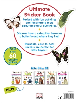 Бумажная книга «Butterflies Ultimate Sticker Book » - фото №2 - миниатюра