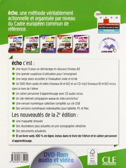 Бумажная книга «Echo. Niveau A2 ( +DVD Rom)», автор Джеки Жирарде - фото №2 - миниатюра