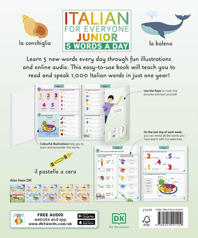 Бумажная книга «Italian for Everyone Junior 5 Words a Day. Learn and Practise 1,000 Italian Words» - фото №2 - миниатюра