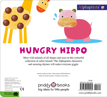 Паперова книга «Alphaprints Hungry Hippo», автор Роджер Прідді - фото №2 - мініатюра