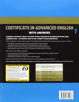 Паперова книга «Cambridge Certificate in Advanced English 1» - фото №2 - мініатюра