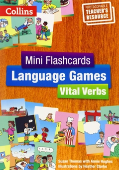 Бумажная книга «Mini Flashcards Language Games Vital Verbs Kit (Teacher’s Book+3 packs of cards+poster+3 dice)», автор Сьюзен Томас - фото №1 - миниатюра