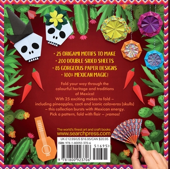 Паперова книга «Hola Mexico! 25 Origami Projects and 200 Sheets», авторів Жозефіна Корм'є, Едісьйон Соляр - фото №2 - мініатюра