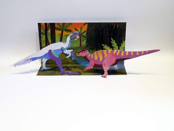 Паперова книга «Dino Pops. 3D Models to Colour», автор Джонатан Вудворд - фото №4 - мініатюра