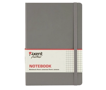  «Книга записная Axent Partner Pro 130x210 мм 112 листов в клетку серая (8204-03-A)», бренда Axent - фото №2 - миниатюра