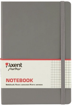  «Книга записная Axent Partner Pro 130x210 мм 112 листов в клетку серая (8204-03-A)», бренда Axent - фото №1 - миниатюра