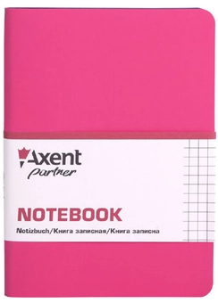  «Нотатник Axent Partner Soft Mini 115x160 мм 80 аркушів в клітинку рожевий (8205-10-A)», бренду Axent - фото №1 - мініатюра