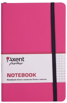  «Нотатник Axent Partner Soft 125x195 мм 96 аркушів в клітинку рожевий (8206-10-A)», бренду Axent - фото №1 - мініатюра