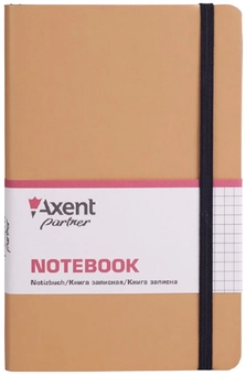  «Нотатник Axent Partner Soft 125x195 мм 96 аркушів в клітинку золотистий (8206-35-A)», бренду Axent - фото №1 - мініатюра