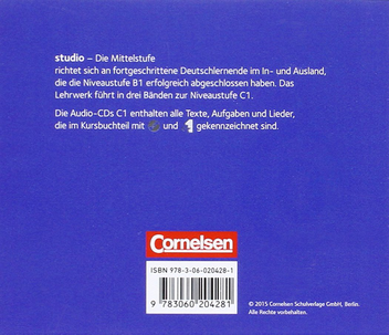 Бумажная книга «Studio C1 Audio-CD», автор Леонард Тома - фото №2 - миниатюра