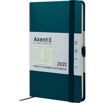  «Еженедельник Axent Partner Strong 2021 Малахитовый (8505-21-31-a)», бренда Axent - фото №2 - миниатюра