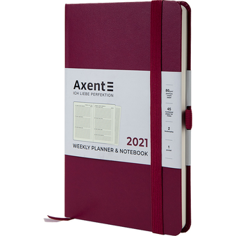  «Еженедельник Axent Partner Strong 2021 Винный (8505-21-46-a)», бренда Axent - фото №2 - миниатюра