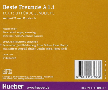 Бумажная книга «Beste Freunde A1.1 Audio-CD zum Kursbuch», авторов Моника Боверманн, Кристиан Сеут, Мануэла Джорджиякаки, Элизабет Граф-Риман - фото №2 - миниатюра