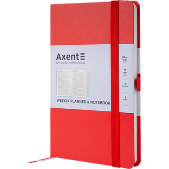  «Еженедельник недатированный Axent Partner Strong Красный (8602-21-05-a)», бренда Axent - фото №2 - миниатюра