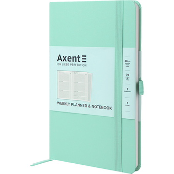  «Еженедельник недатированный Axent Partner Strong Мятный (8602-21-44-a)», бренда Axent - фото №2 - миниатюра