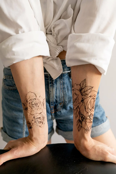  «Тимчасове тату Tattooshka Трояндова гілочка (TH-396)», бренда Tattooshka - фото №5 - миниатюра