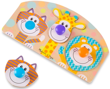  «Первый формовой пазл Melissa&Doug Животные сафари (MD13439)», бренда Melissa & Doug - фото №1 - миниатюра